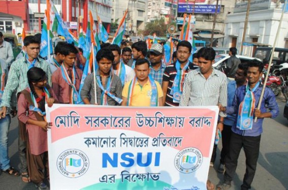 NSUI opposes HRD Ministryâ€™s move to cut student loan subsidy and slash funds for Higher Education